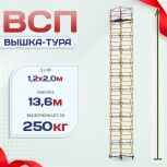 Вышка-тура  ВСП 1.2х2.0, Н-13.6м - stroymarket66.ru - Нижний Новгород