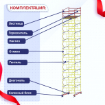 Вышка-тура  ВСП 2.0х2.0, Н-13.6м - stroymarket66.ru - Нижний Новгород
