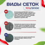 Сетка затеняющая зеленая 70% 3х100 м - stroymarket66.ru - Нижний Новгород
